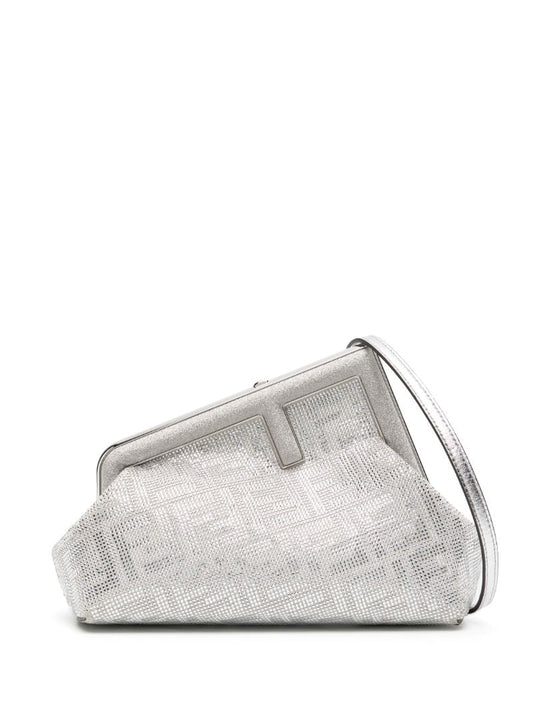 Silver Fendi First Small Clutch Bag