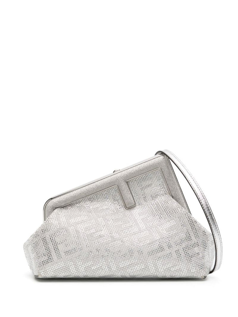 Silver Fendi First Small Clutch Bag