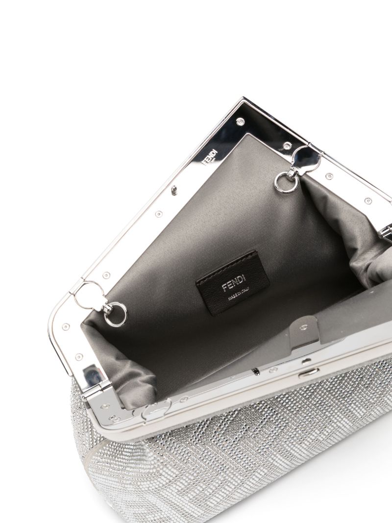 Silver Fendi First Small Clutch Bag