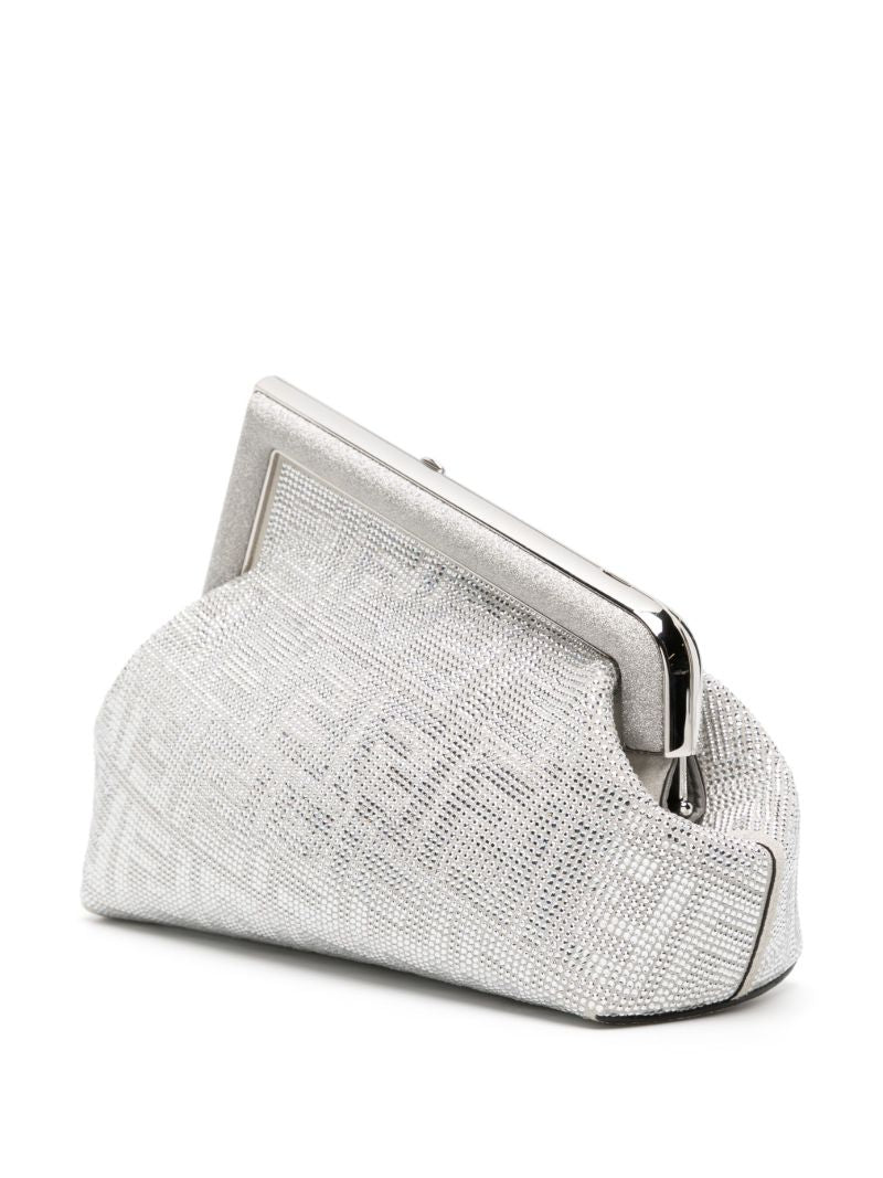Silver Fendi First Small Clutch Bag
