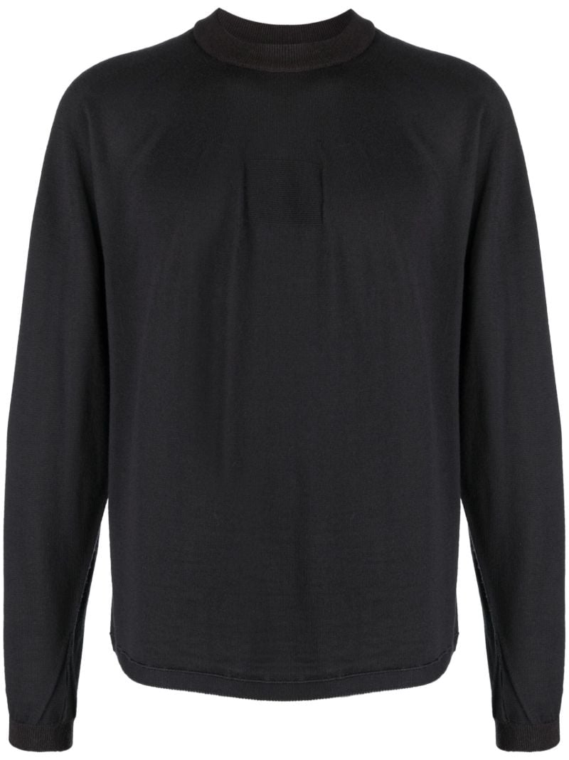 Grey Seamless Wool Sweater