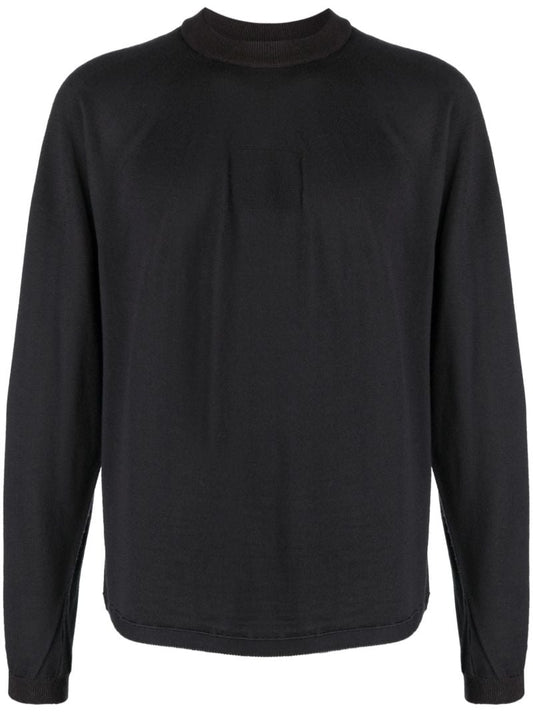 Grey Seamless Wool Sweater
