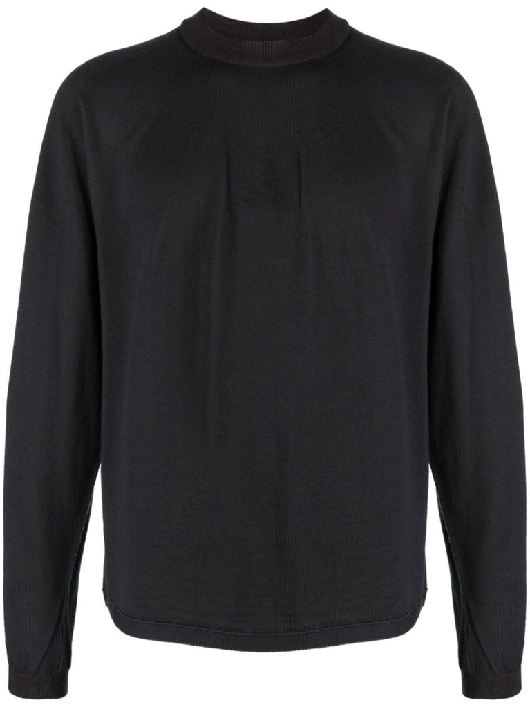 Grey Seamless Wool Sweater