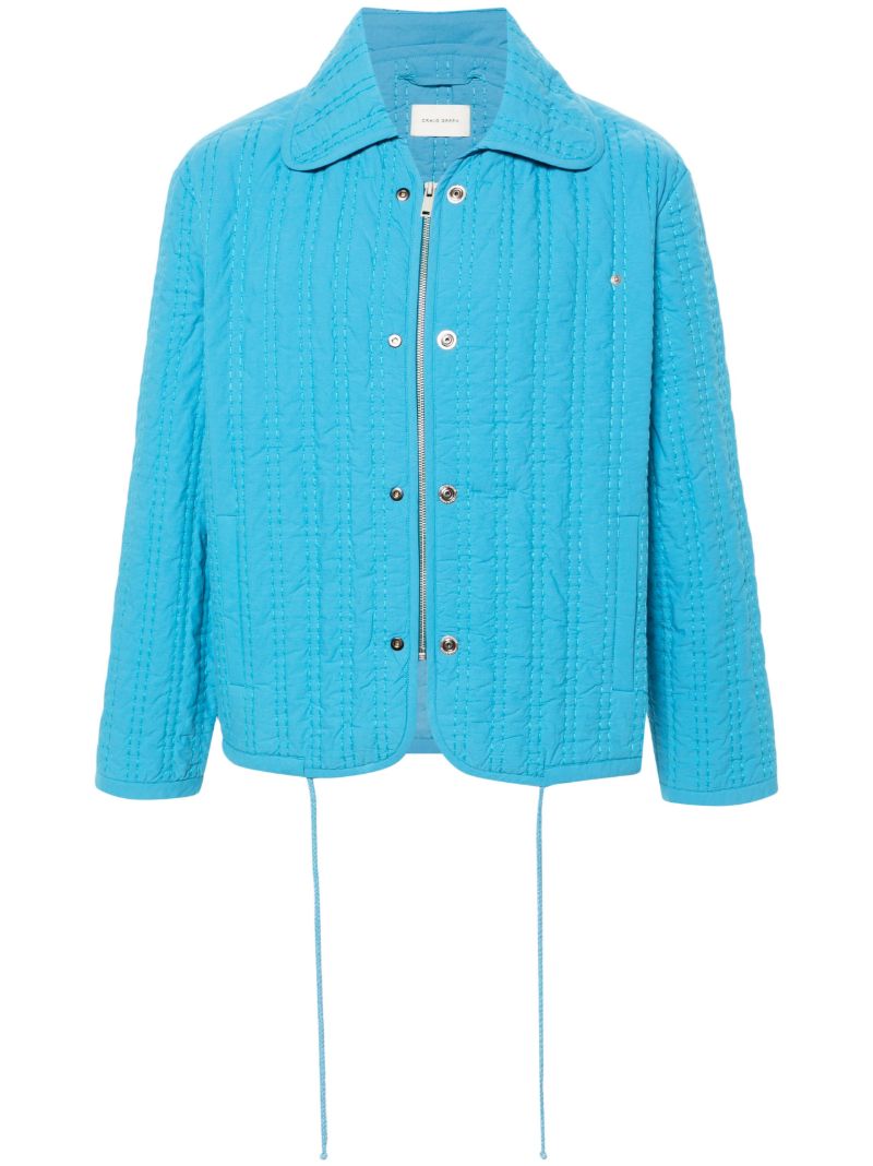 Blue Quilted Cotton Jacket