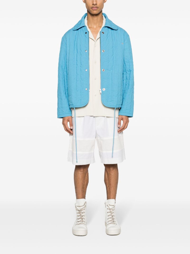 Blue Quilted Cotton Jacket