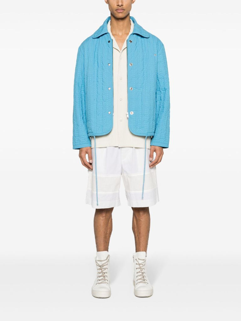 Blue Quilted Cotton Jacket