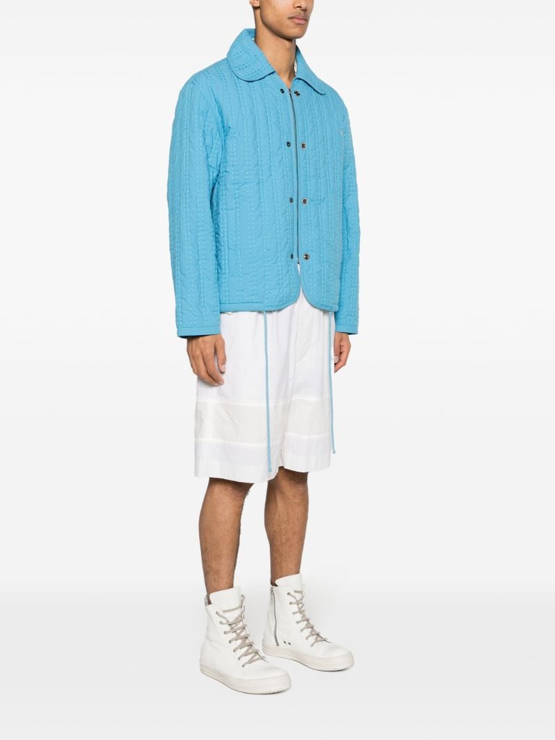Blue Quilted Cotton Jacket