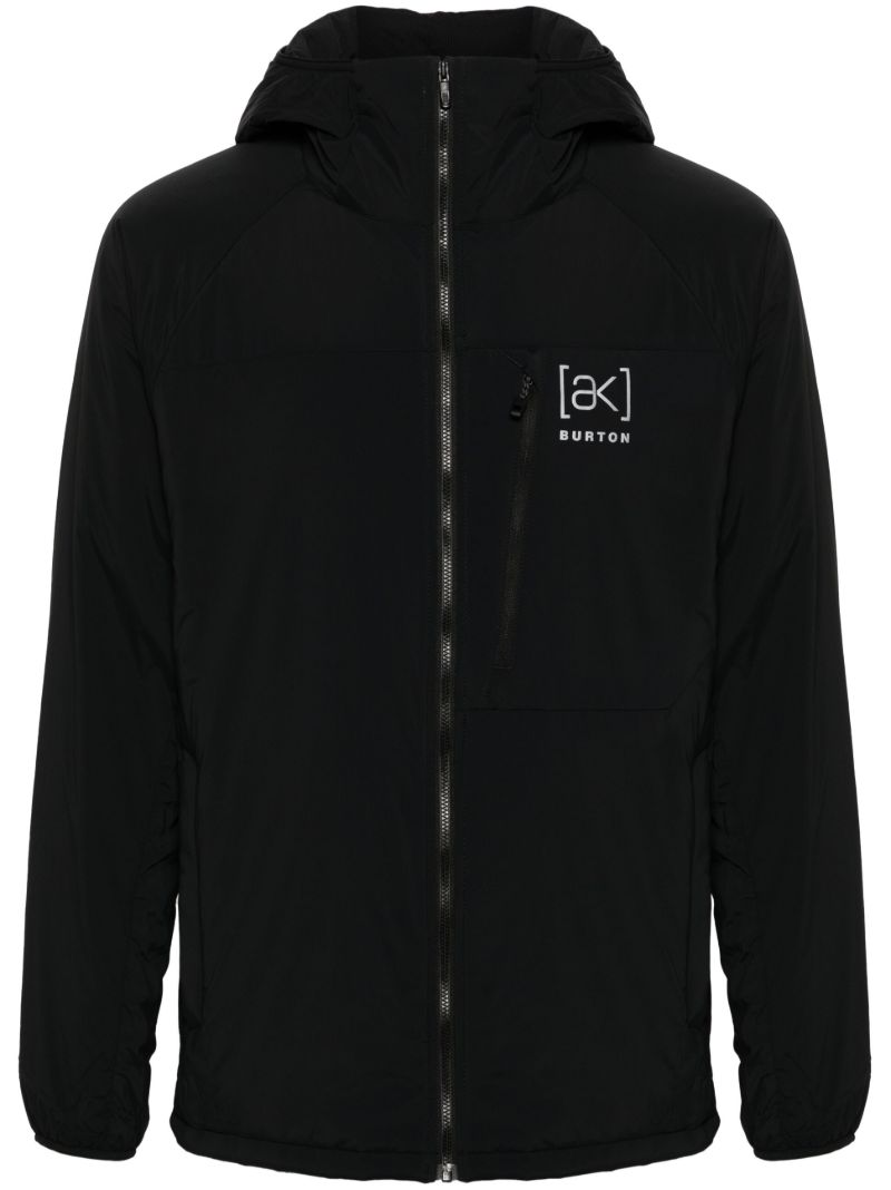 Black Helium Hooded Stretch Insulated Jacket