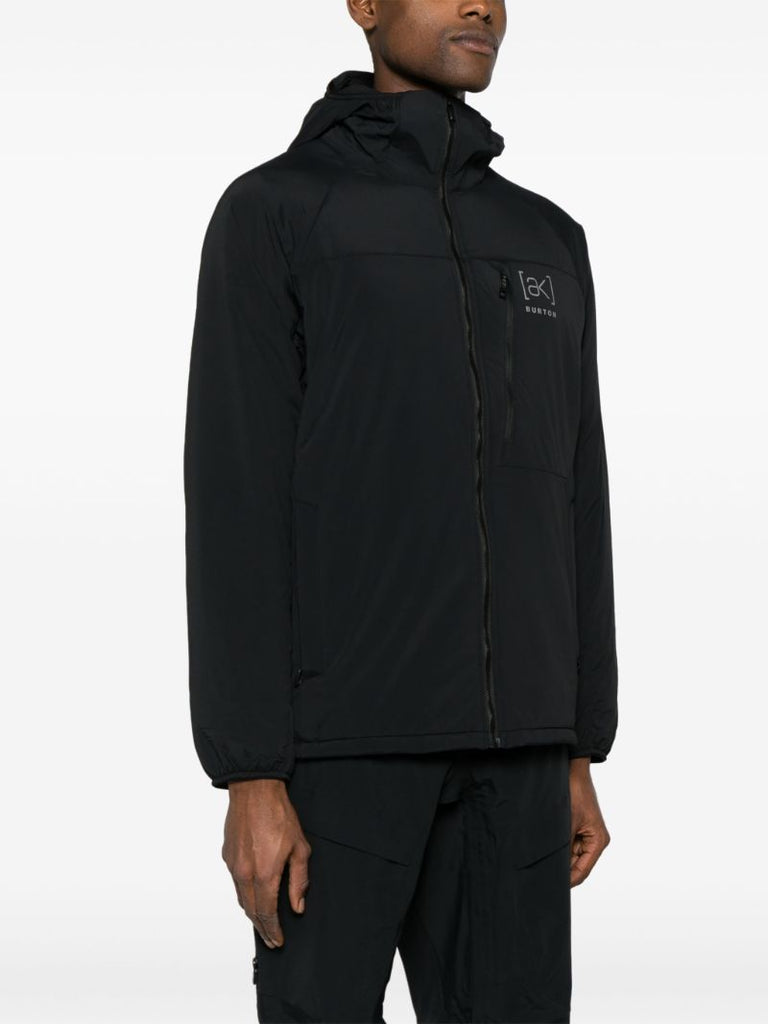Black Helium Hooded Stretch Insulated Jacket