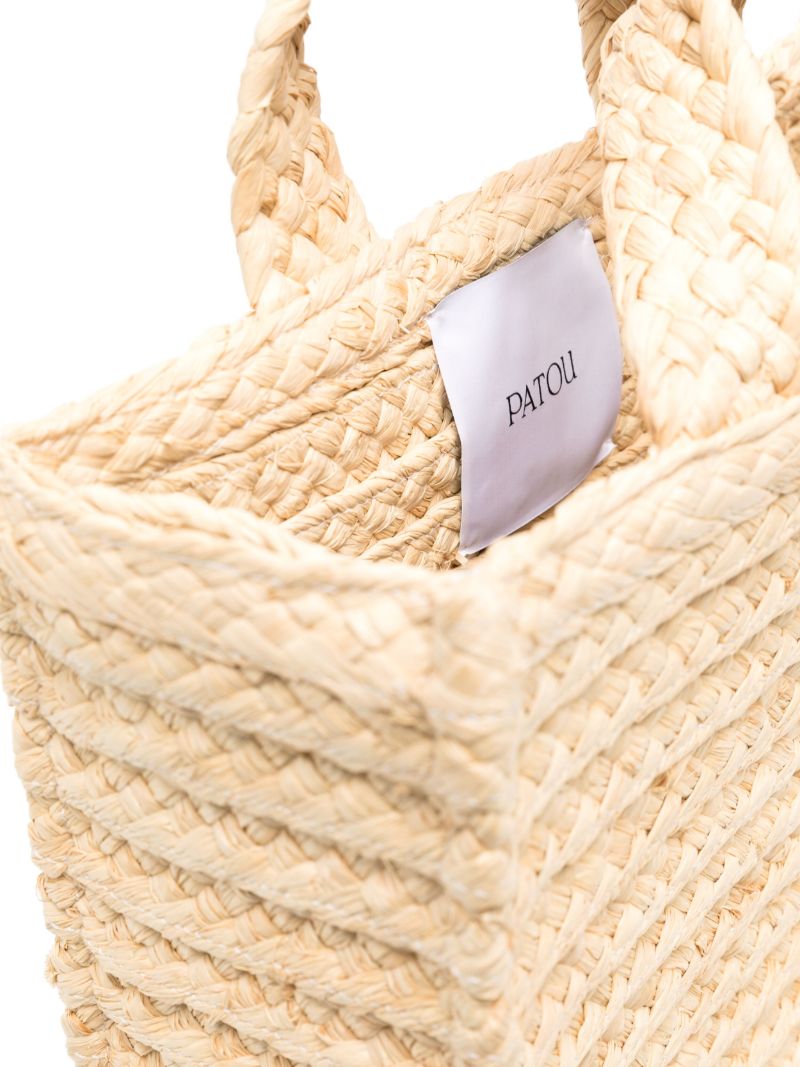Neutral Jp Raffia Tote Bag