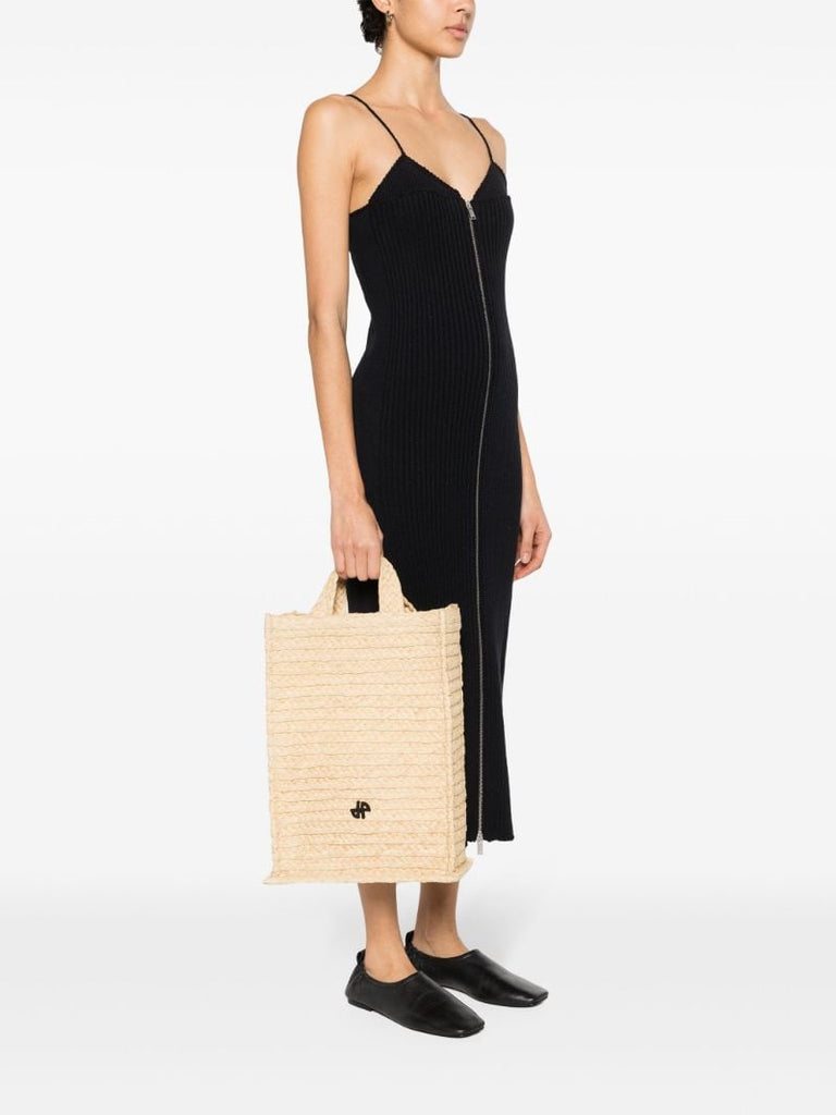 Neutral Jp Raffia Tote Bag