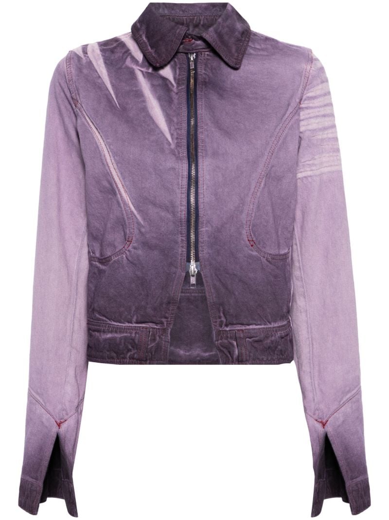 Purple Bleached Denim Jacket