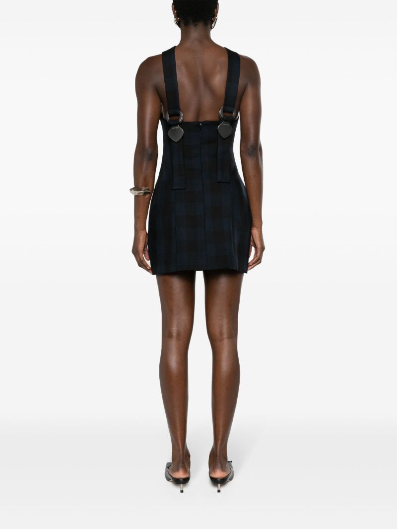 Blue Tie Wool Minidress