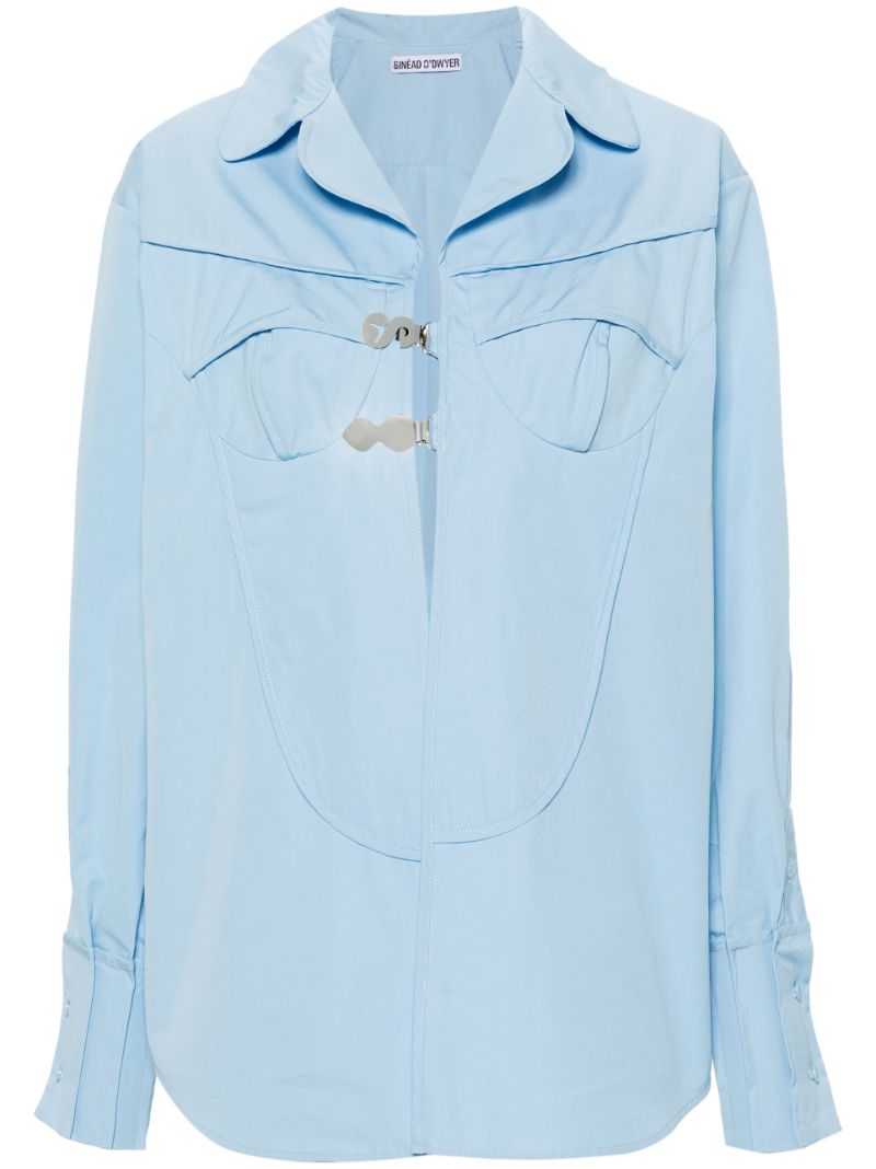 Blue Pyjama Logo-buckle Shirt