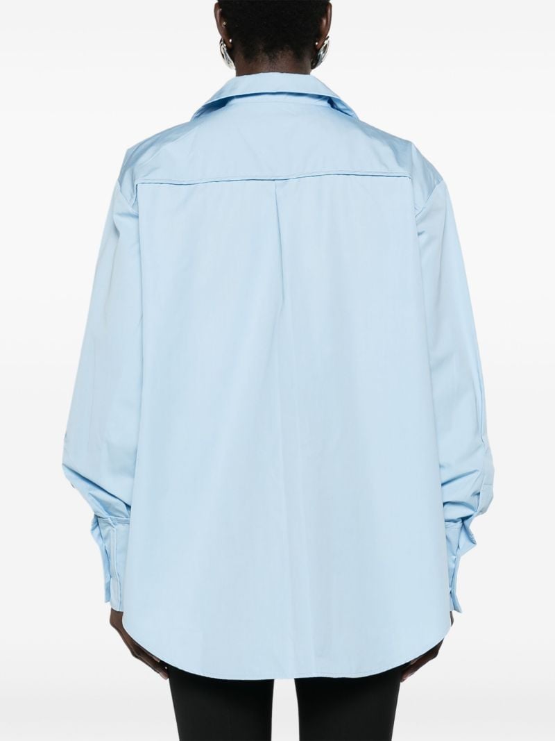 Blue Pyjama Logo-buckle Shirt