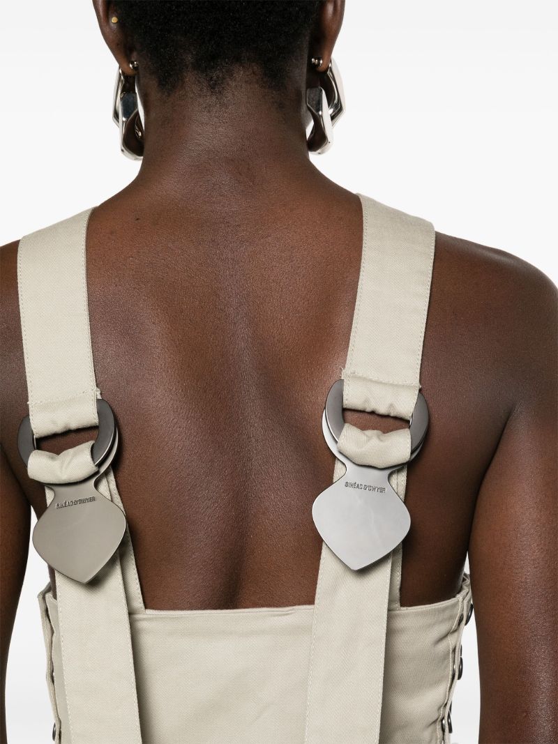 Neutral Criss-cross Crop Top