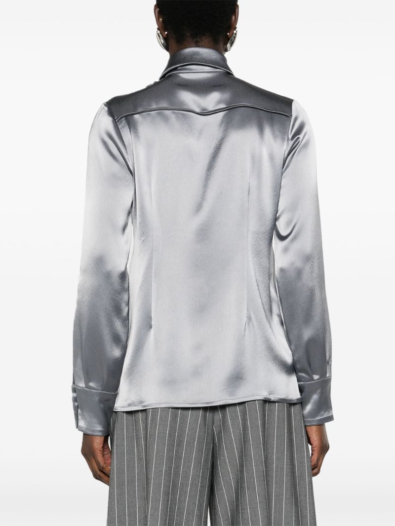 Grey Pyjama Satin Shirt