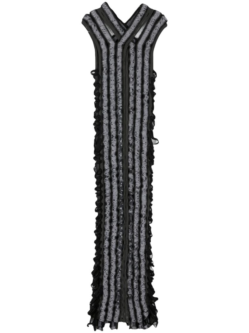 Black Shibari Satin Maxi Dress