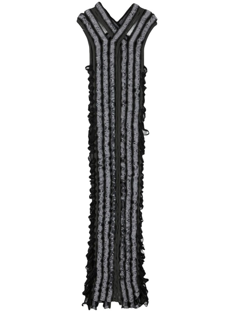 Black Shibari Satin Maxi Dress