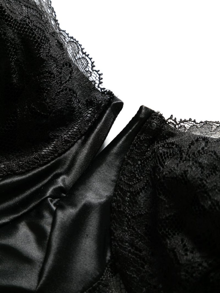 Black Greca Lace Bodysuit