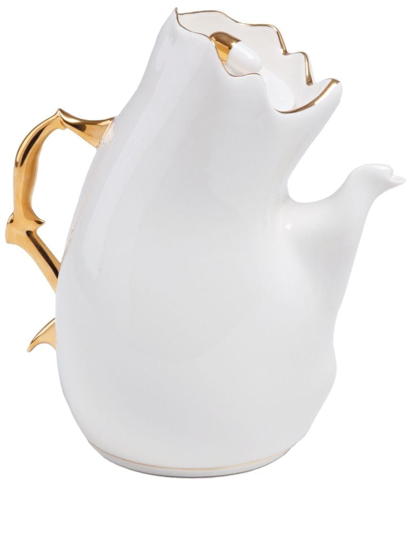 White Meltdown Porcelain Tea Pot