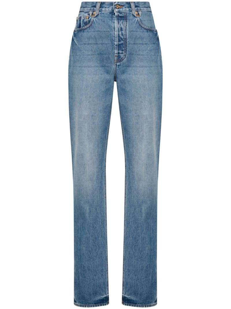 Blue Le De-nimes Droit Straight Jeans