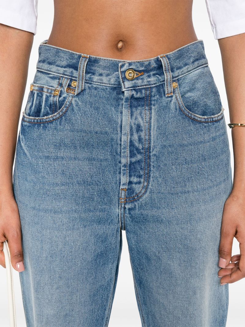 Blue Le De-nimes Droit Straight Jeans