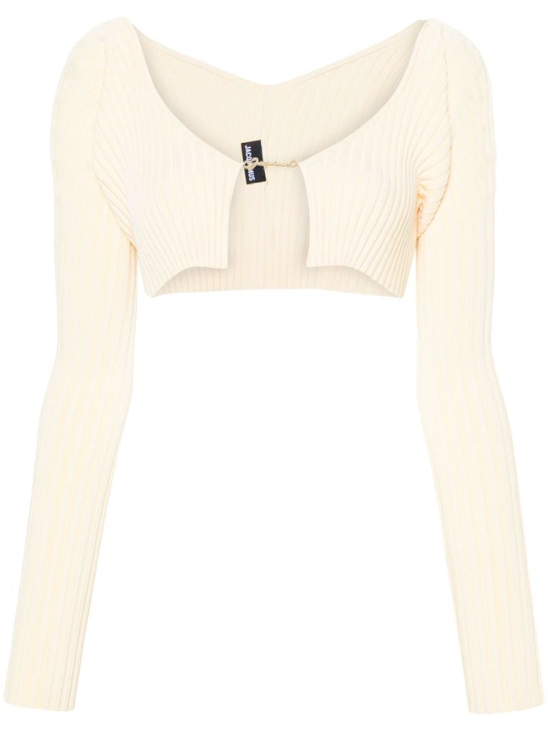 Yellow La Maille PralÃ_x0083_Âº Cropped Cardigan