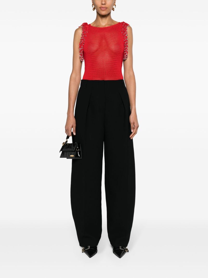 Black Le Pantalon Ovalo Tapered Trousers
