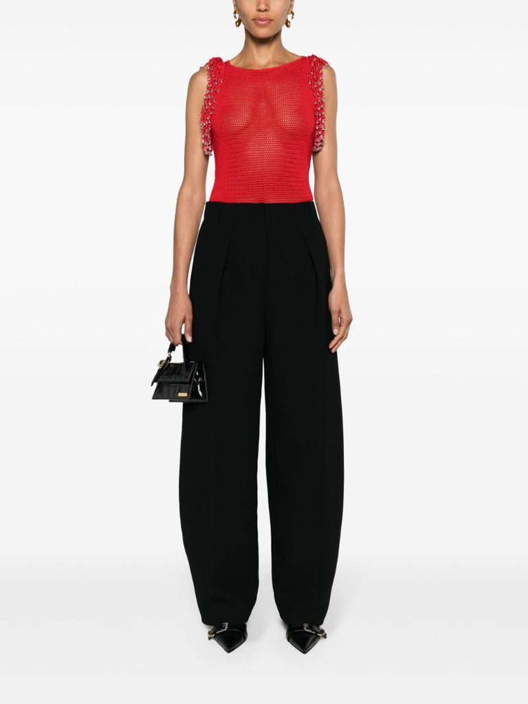 Black Le Pantalon Ovalo Tapered Trousers