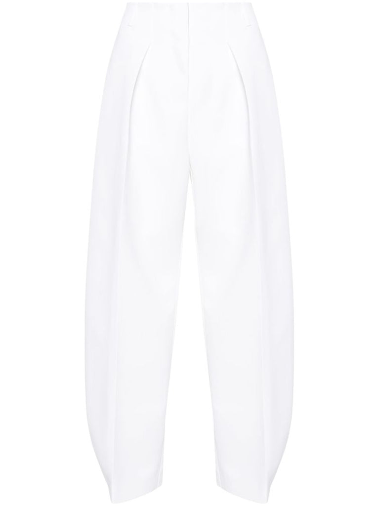 White Le Pantalon Ovalo Tapered-leg Trousers