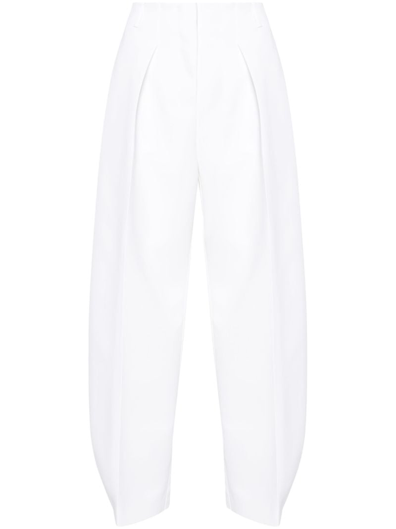 White Le Pantalon Ovalo Tapered-leg Trousers