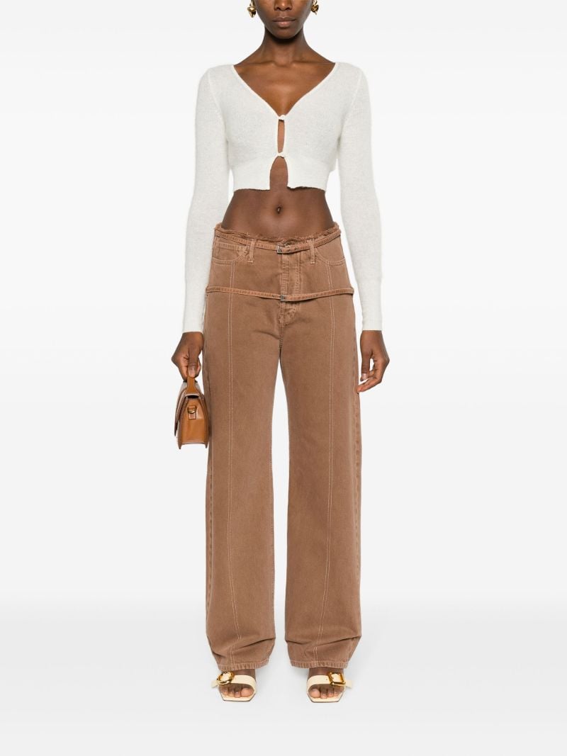 White Le Cardigan Alzou Cropped Cardigan