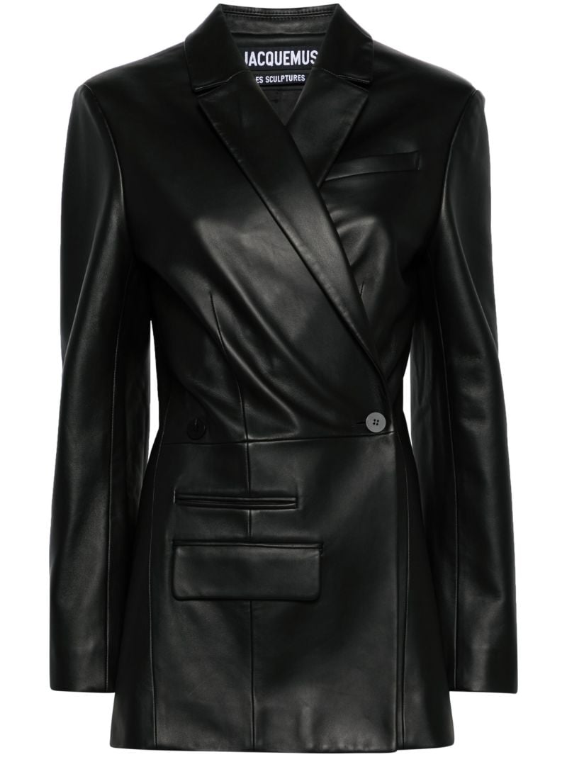 Black La Veste Tibau Leather Blazer
