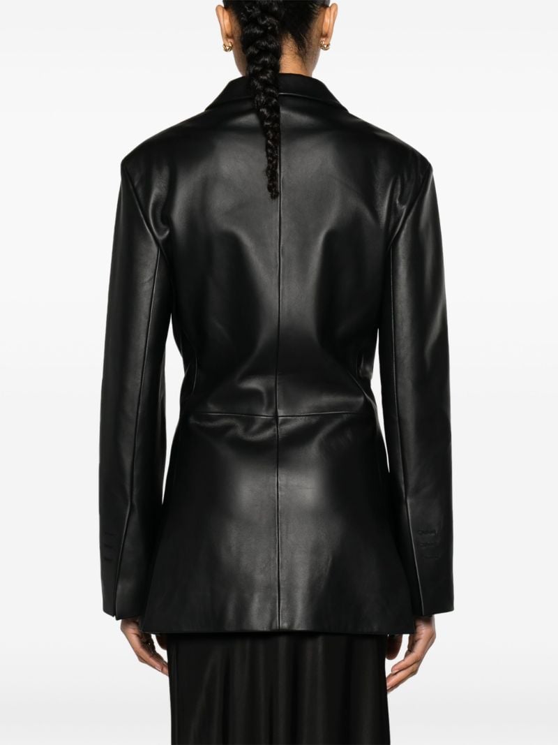 Black La Veste Tibau Leather Blazer