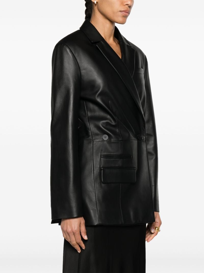 Black La Veste Tibau Leather Blazer