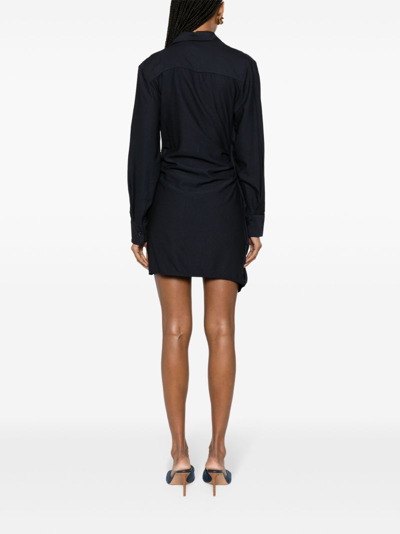 Blue La Robe Bahia Draped Mini Dress