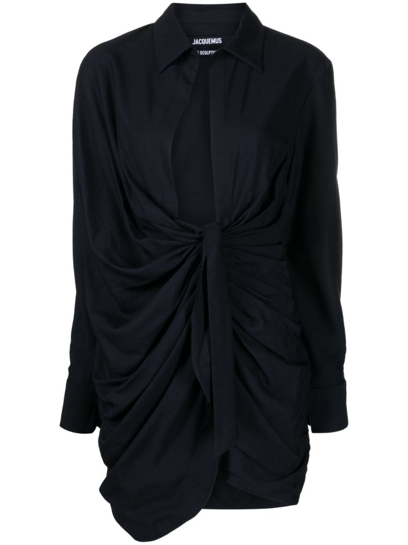 Blue La Robe Bahia Draped Mini Dress