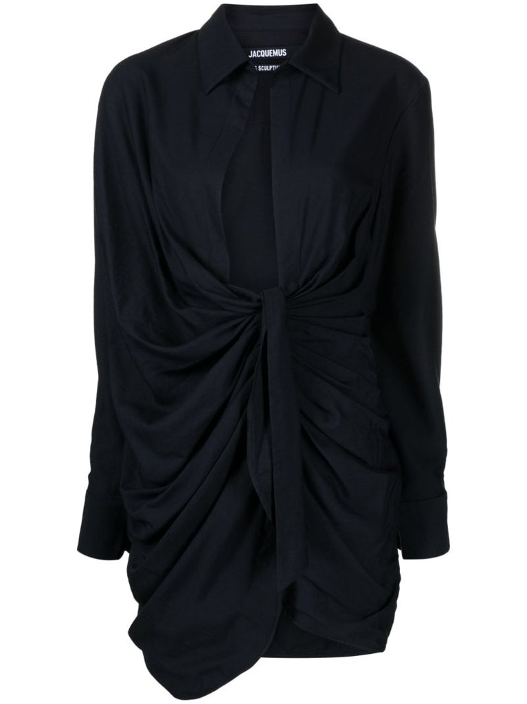 Blue La Robe Bahia Draped Mini Dress