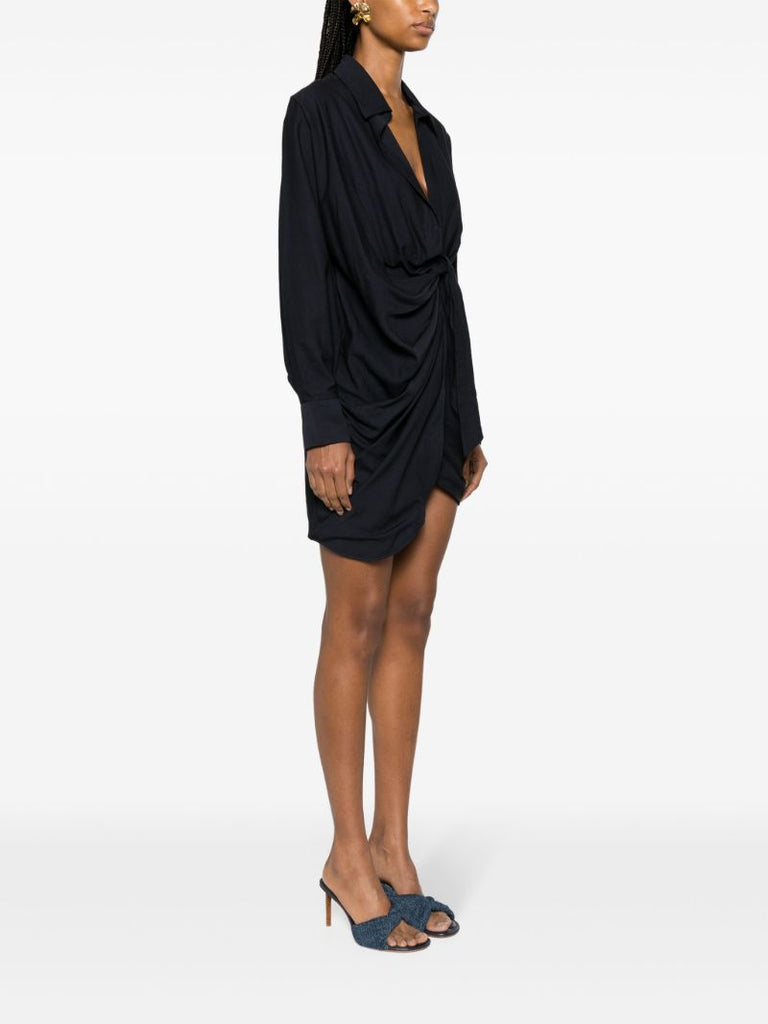 Blue La Robe Bahia Draped Mini Dress