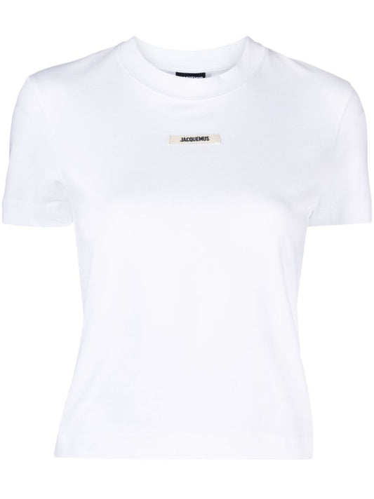 White Le T-shirt Grosgrain Logo Patch T-shirt