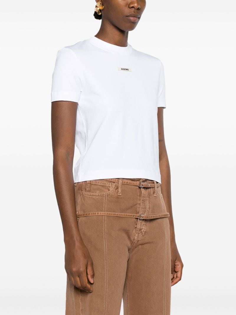 White Le T-shirt Grosgrain Logo Patch T-shirt