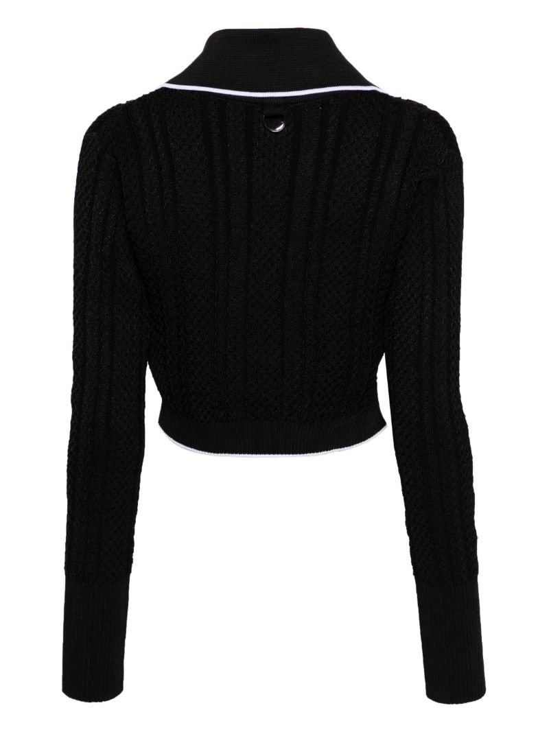 Black Le Cardigan Bella Cropped Cardigan