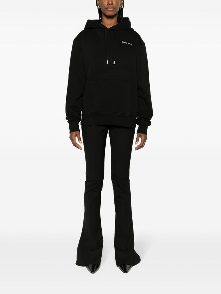 Black Le Sweatshirt Cotton Hoodie