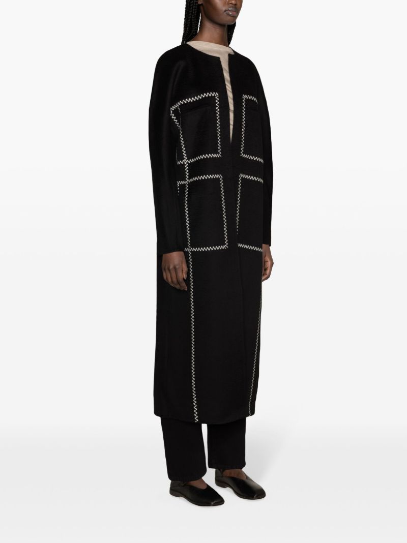 Black Noelle Felted Long Coat