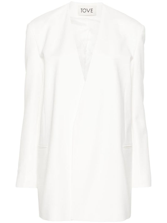 Neutral Saunders Open-front Blazer