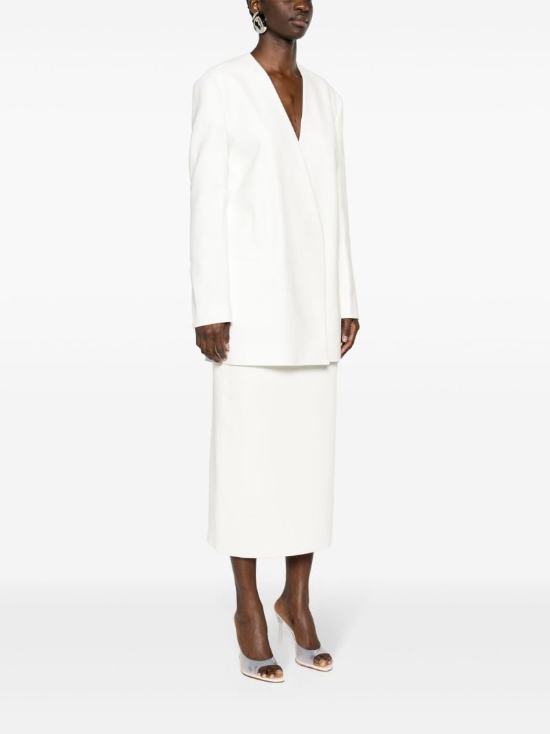 Neutral Saunders Open-front Blazer