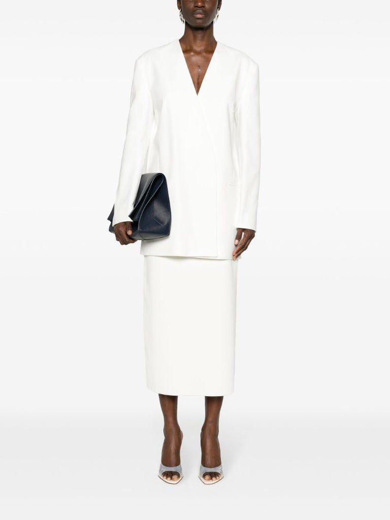 Neutral Saunders Open-front Blazer