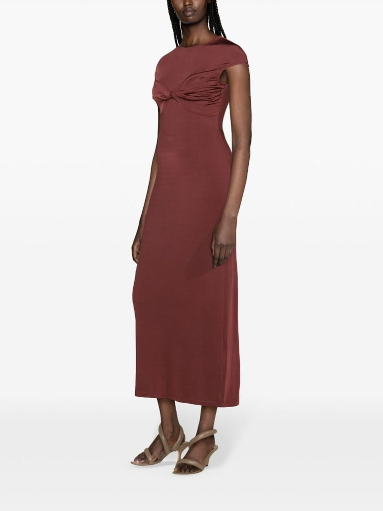 Red Mali Twisted Maxi Dress