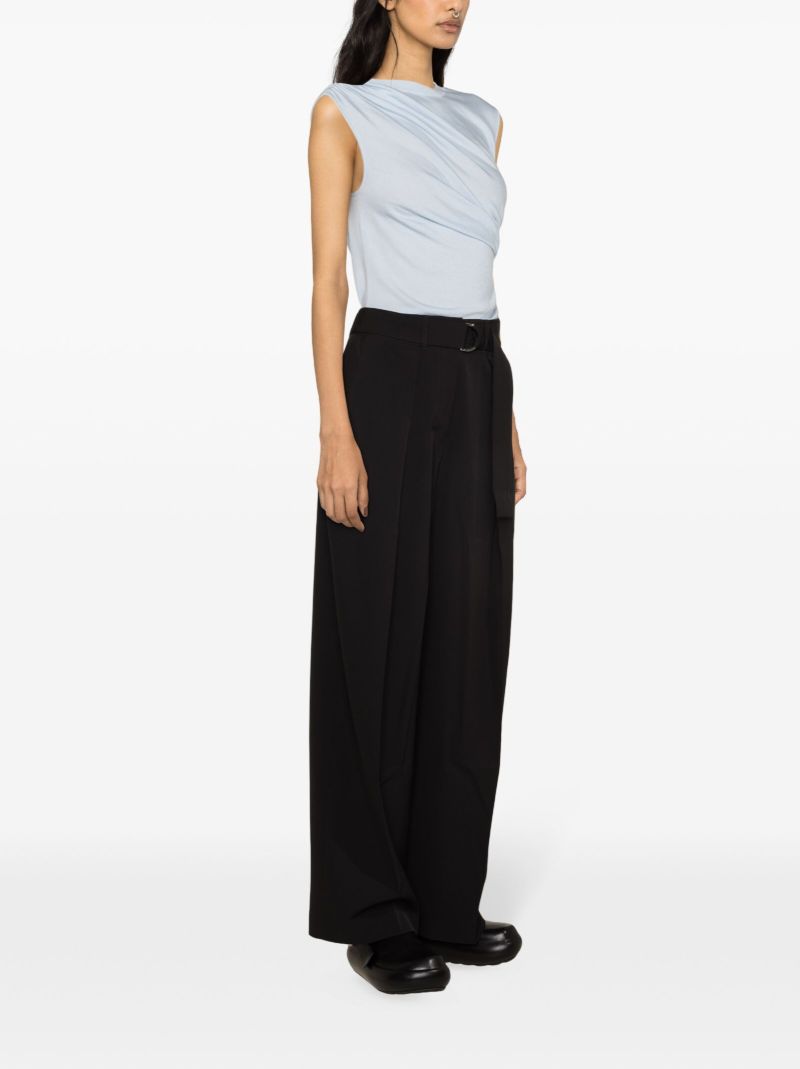 Blue Vita Draped Merino Top